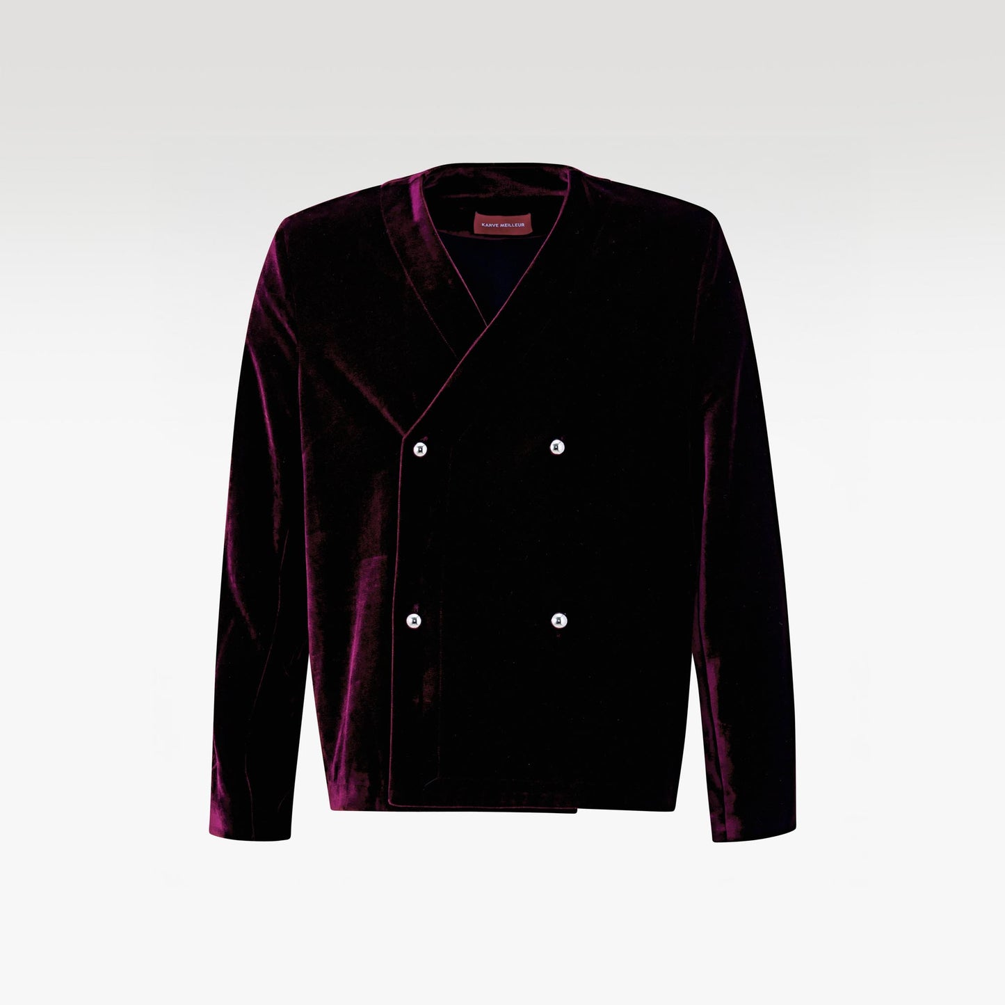 The Carmine Crush Velvet Blazer | Premium Velvet Structured Statement