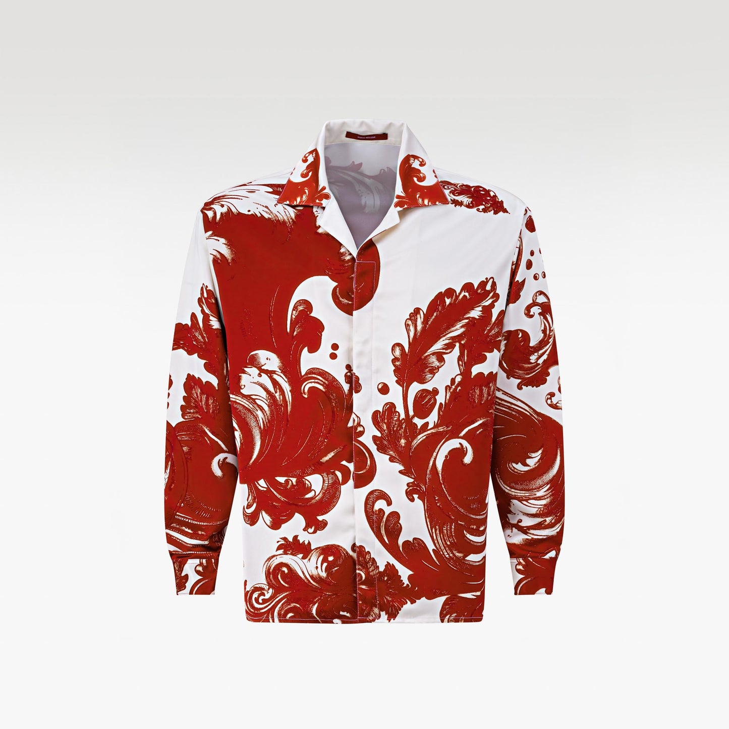 The Red Oath Silk Shirt | Premium Silk Relaxed Baroque