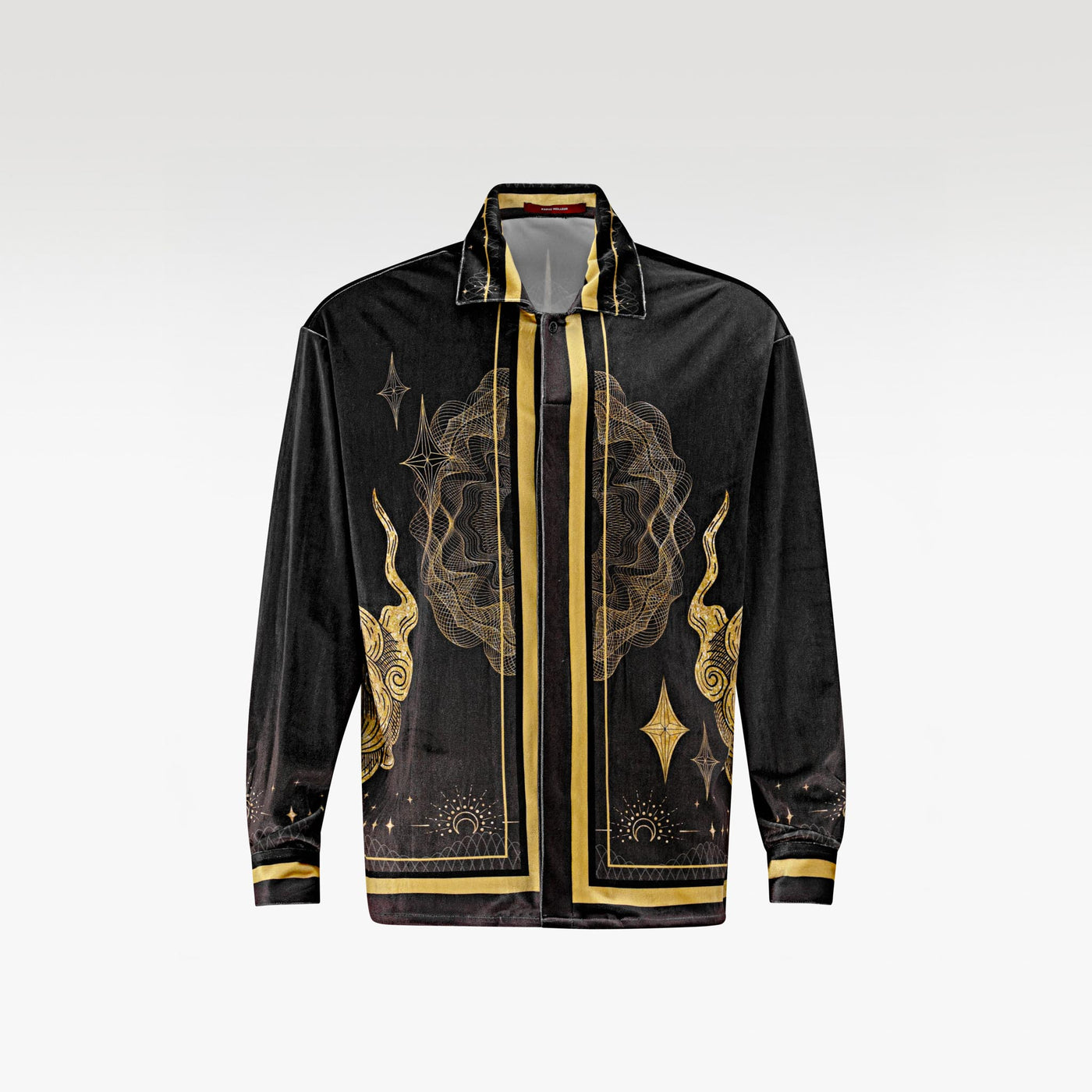 The Gold Empire Velvet Shirt | Premium Velvet Relaxed Imperial