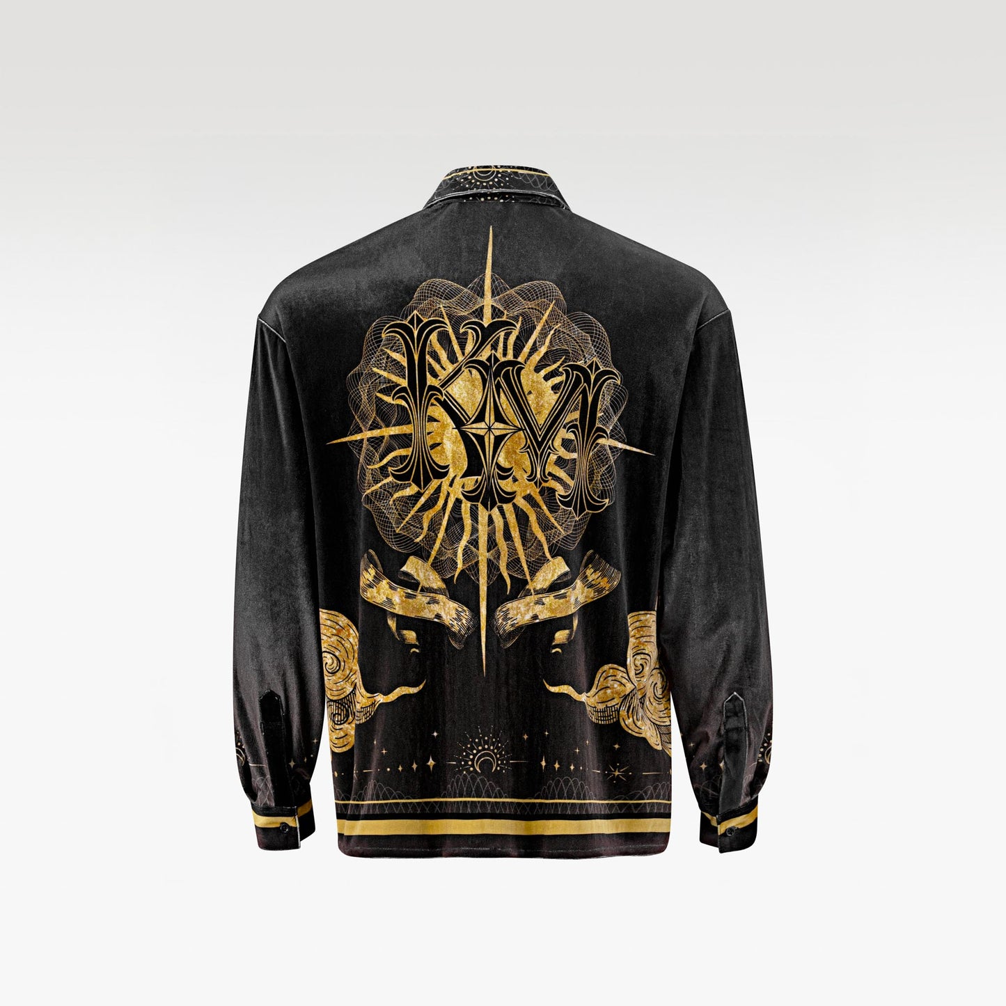 The Gold Empire Velvet Shirt | Premium Velvet Relaxed Imperial