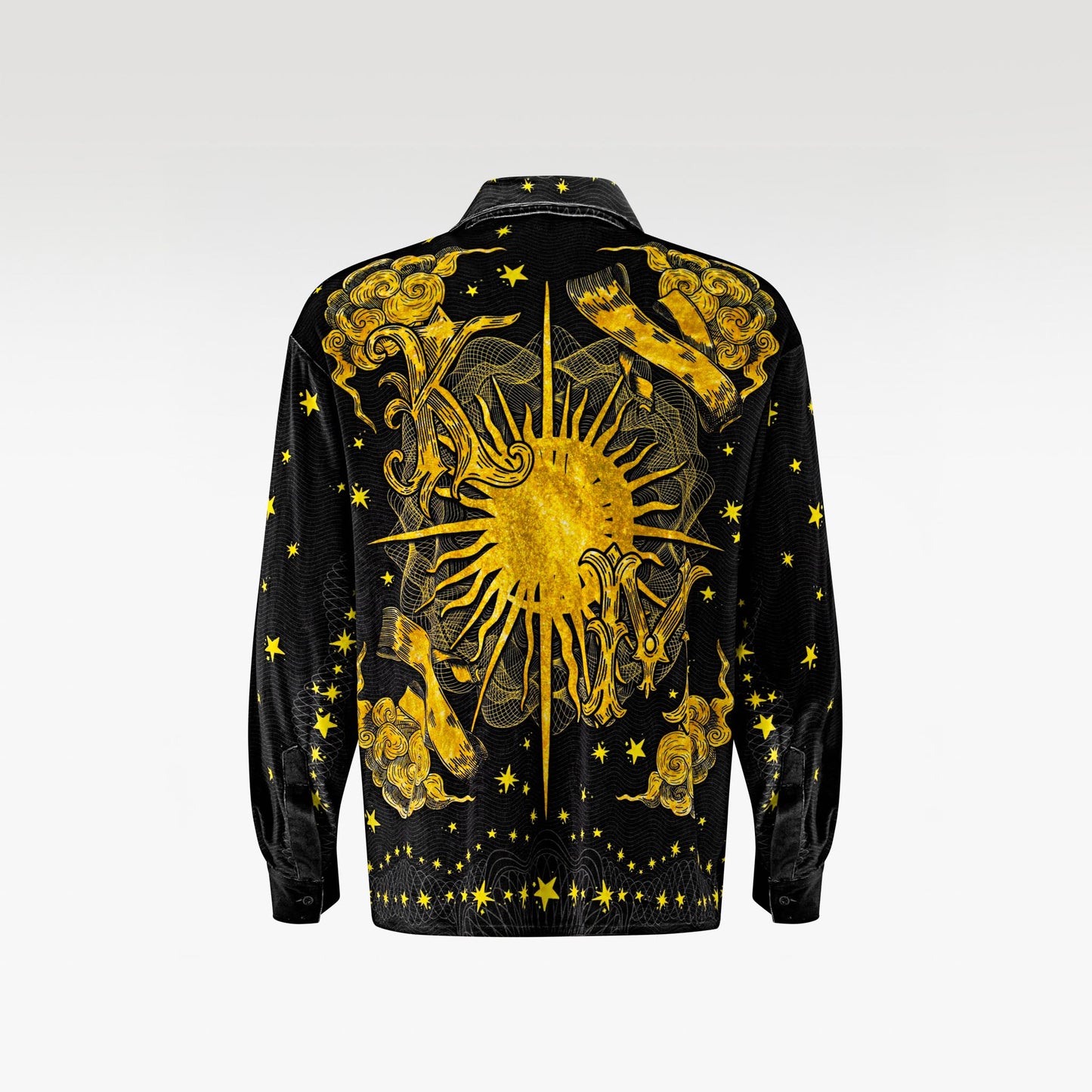 The Celestial Inheritance Velvet Shirt | Premium Velvet Relaxed Celestial