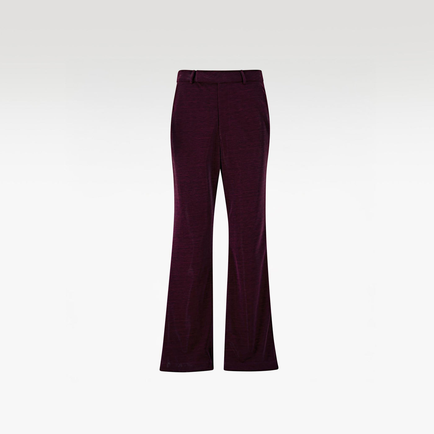 Crimson Velvet Flow Pants | Premium Deep Wine Textured Luxury Flare Trousers