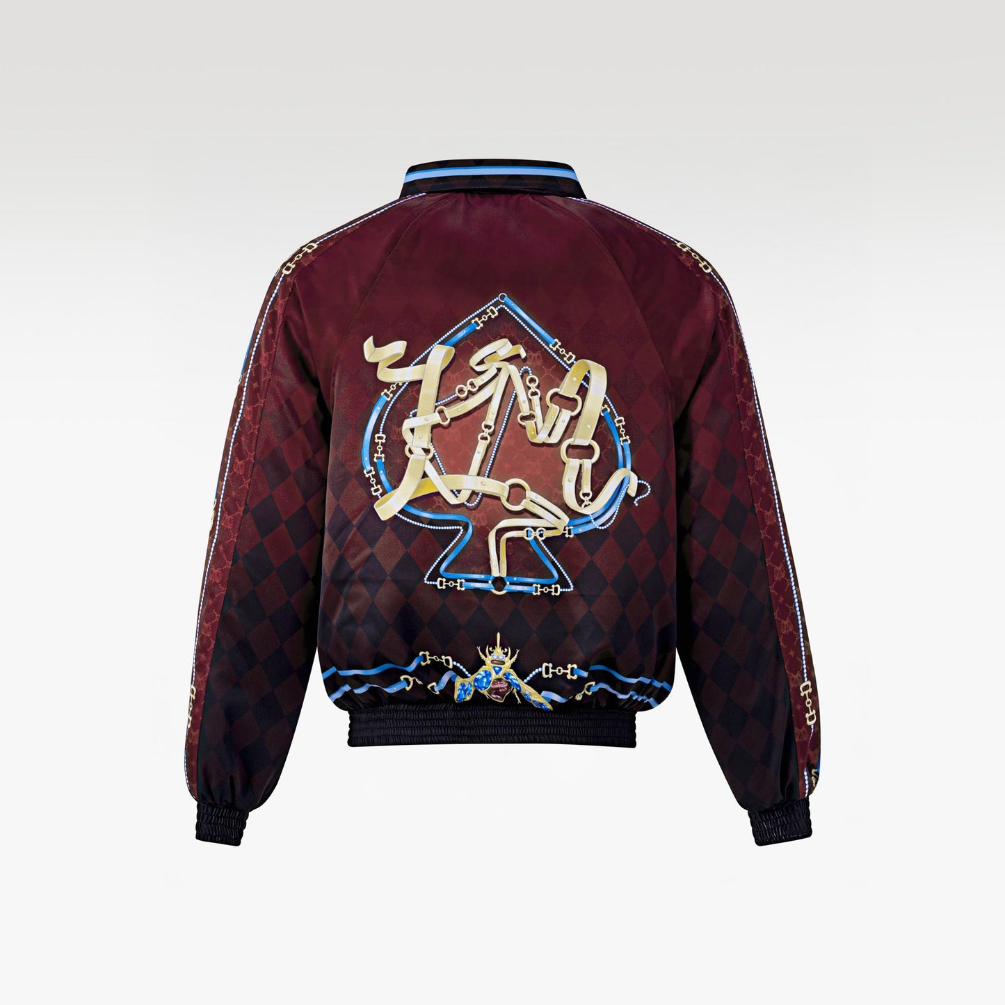 The Satin Dynasty Bomber Silk Jacket | Premium Silk Satin Baroque Print
