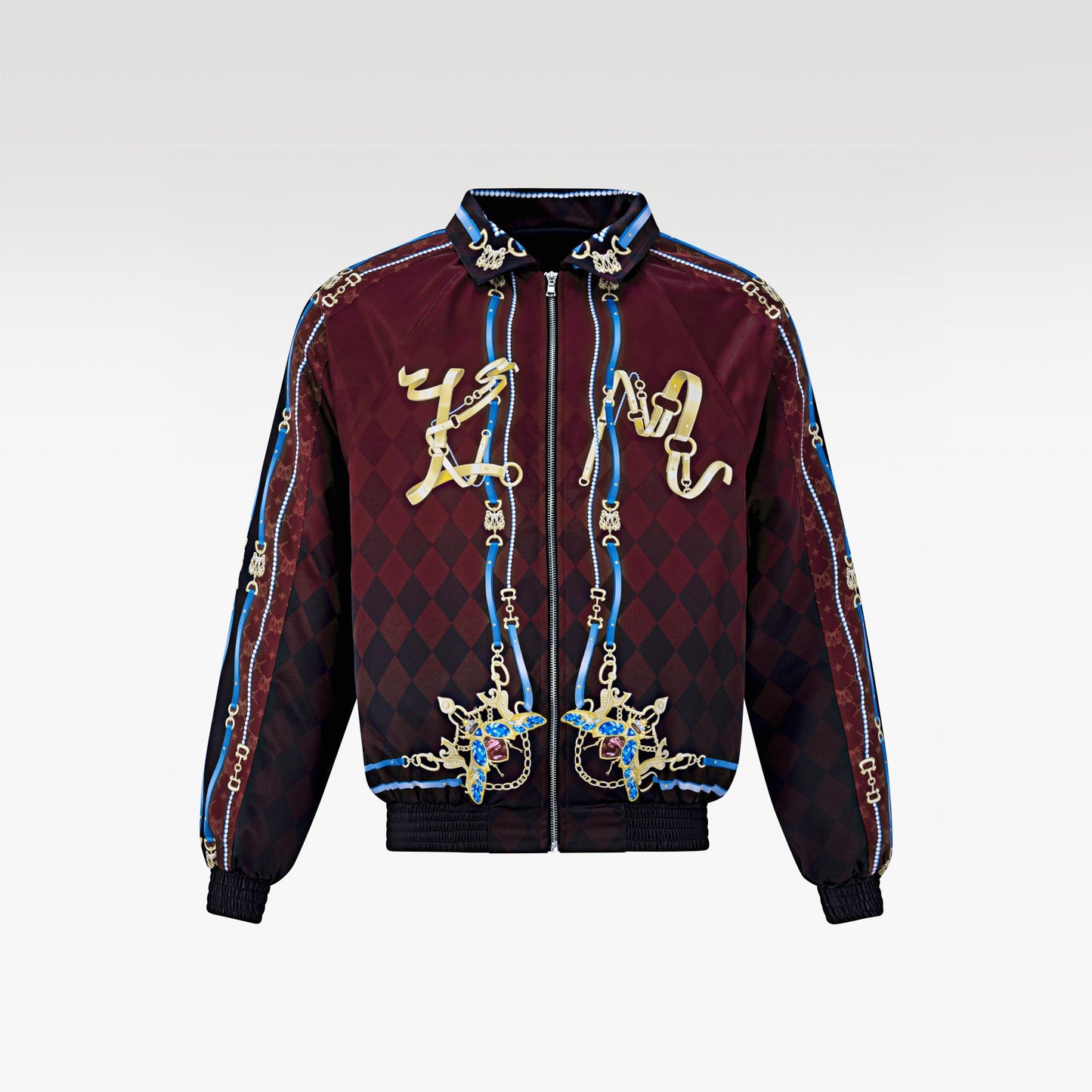 The Satin Dynasty Bomber Silk Jacket | Premium Silk Satin Baroque Print