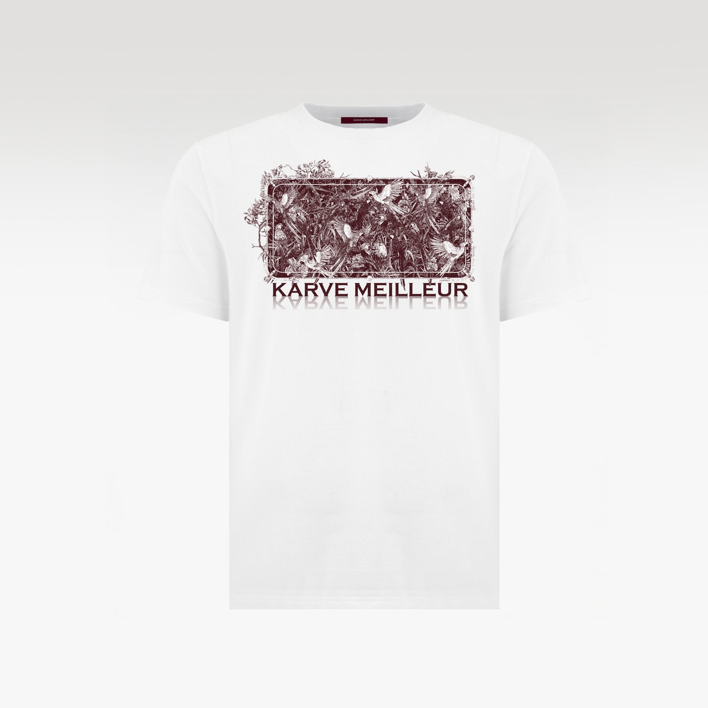 Parrot Paradise Slim Fit T-Shirt | Premium Cotton Graphic Tee - Tropical Toile White Streetwear Top