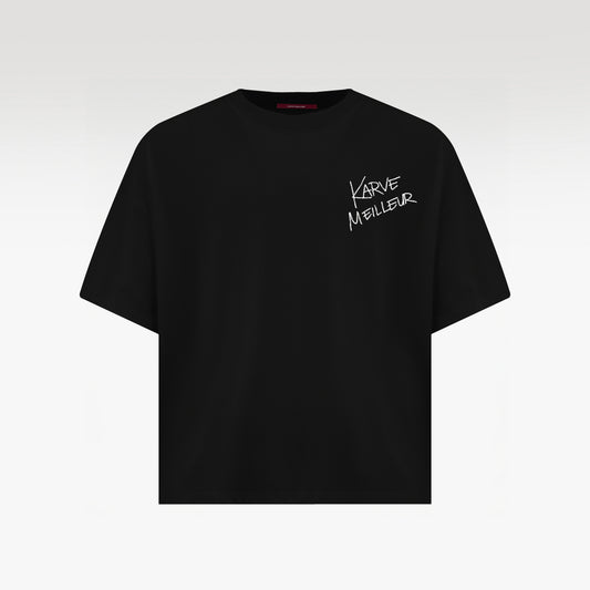 Violet Boxy T-Shirt | Boxy Fit Graphic Tee - Vintage Black Floral Gothic Streetwear Top