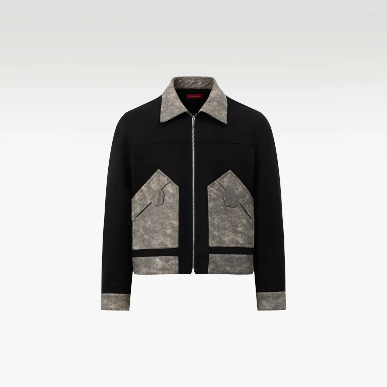 The Western Bond Jacket | White Contrast Stitching Boxy Fit Western Yoke Streetwear