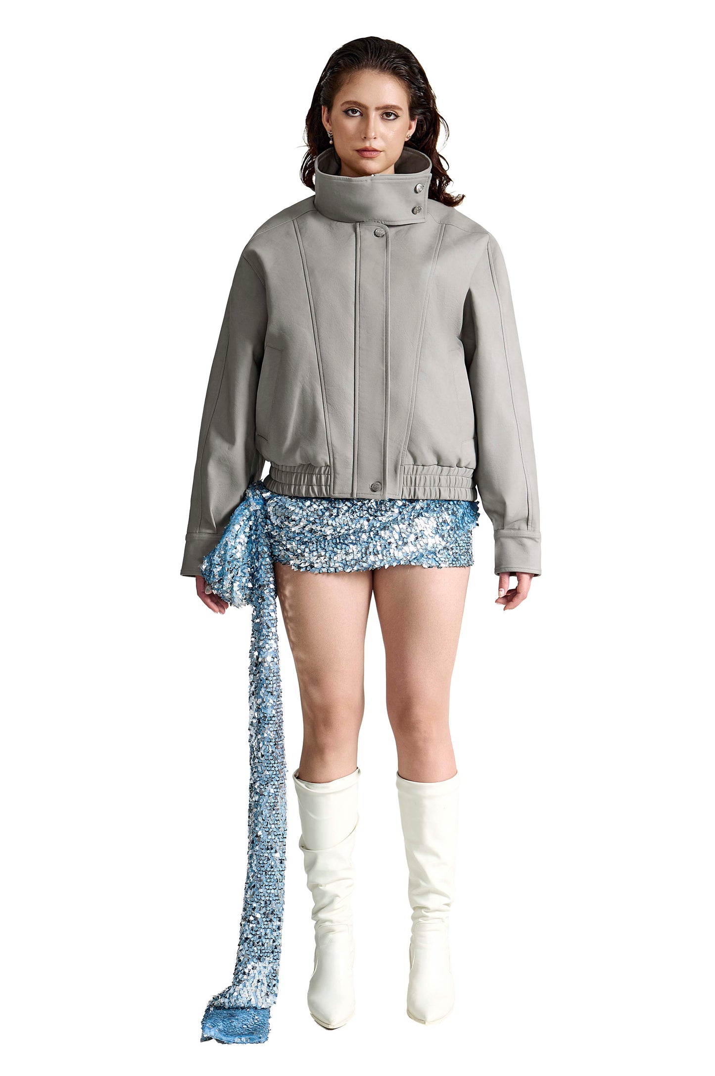 The Urban Pilot Faux Suede Jacket | Urban Essential Faux Suede High Collar Outerwear