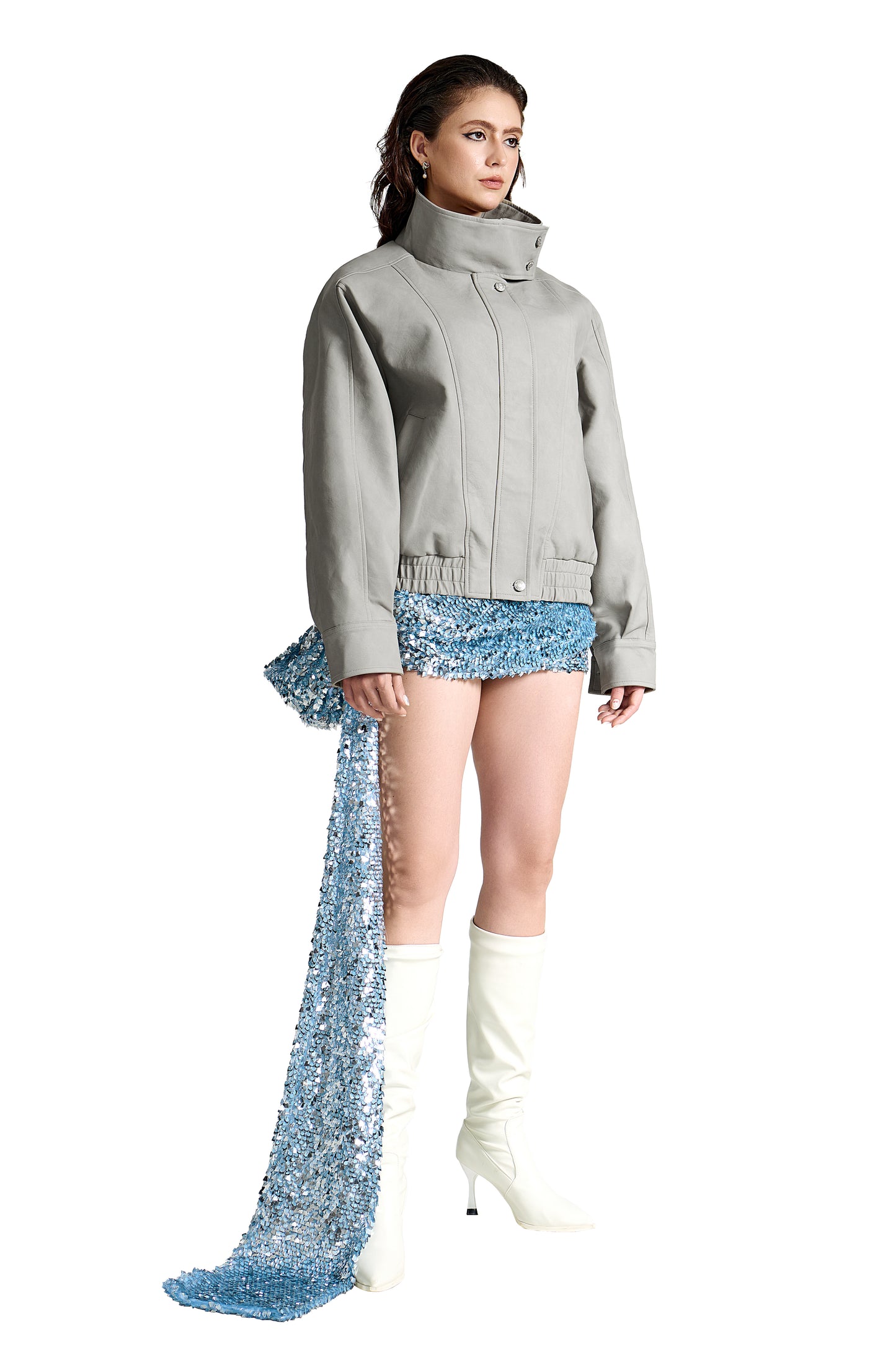 The Urban Pilot Faux Suede Jacket | Urban Essential Faux Suede High Collar Outerwear