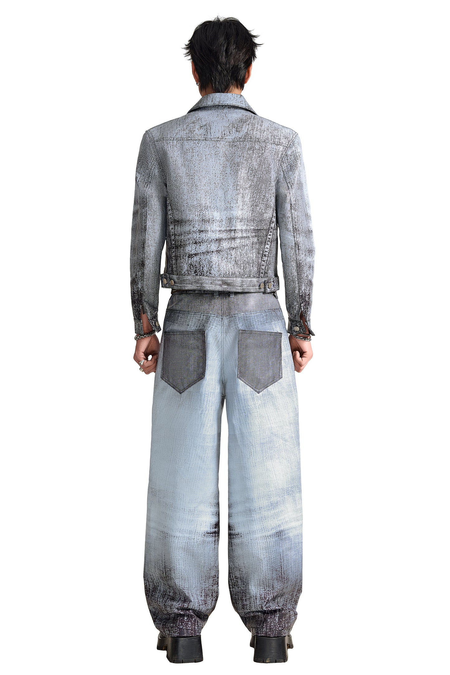 Monochrome Tycoon Kaki Pants | Extreme Flared Zipper Streetwear