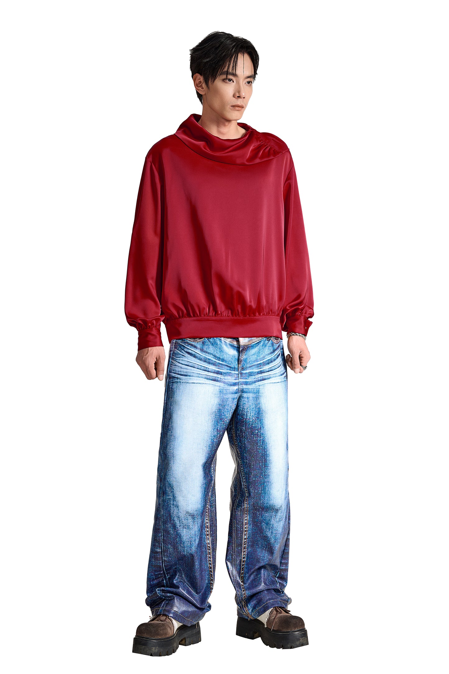 The Shrouded Sovereign Silk Shirt | Premium Silk Oversized Statement