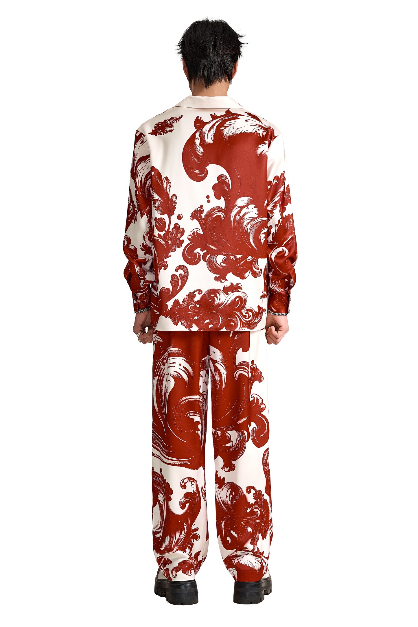 The Red Oath Silk Shirt | Premium Silk Relaxed Baroque