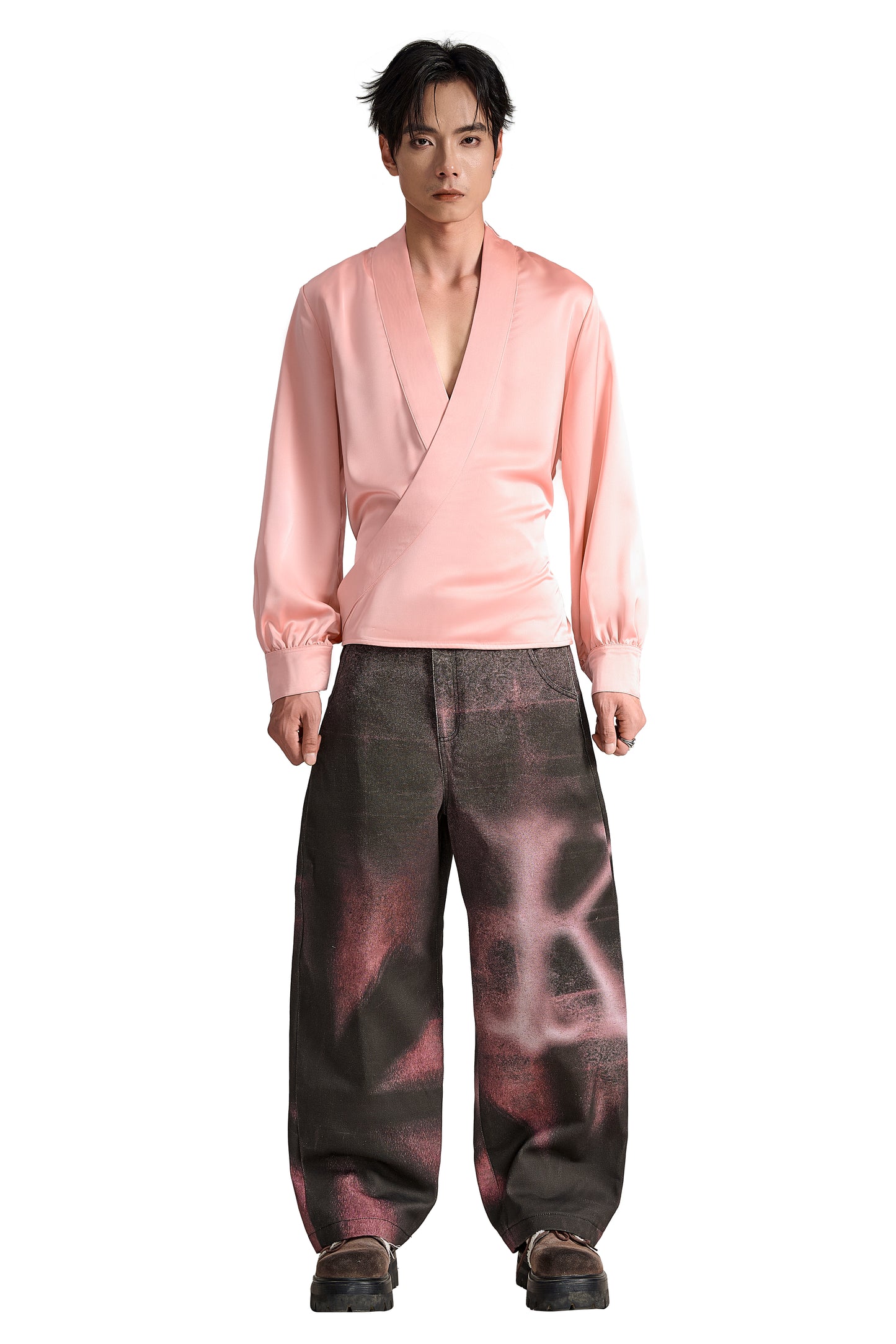 The Platinum Vault Silk Shirt | Pink Silk Relaxed Elegant