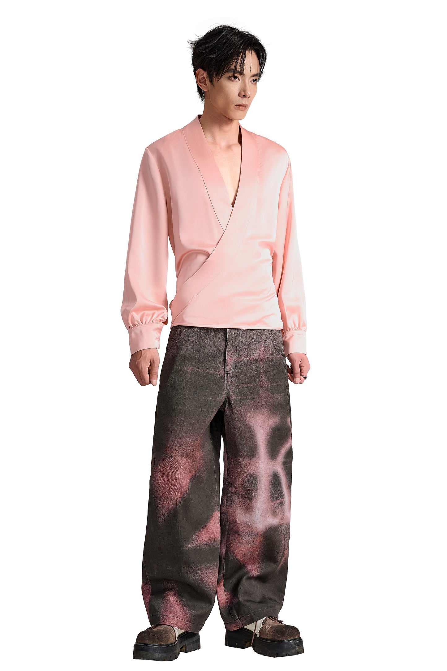 The Platinum Vault Silk Shirt | Pink Silk Relaxed Elegant
