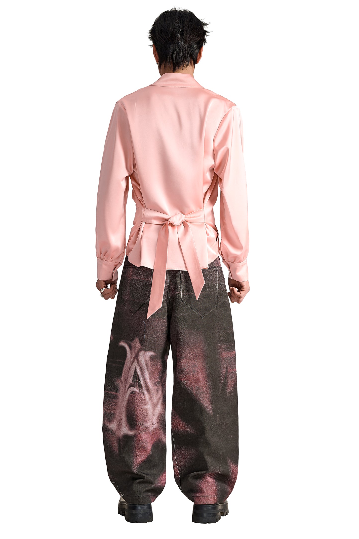The Platinum Vault Silk Shirt | Pink Silk Relaxed Elegant
