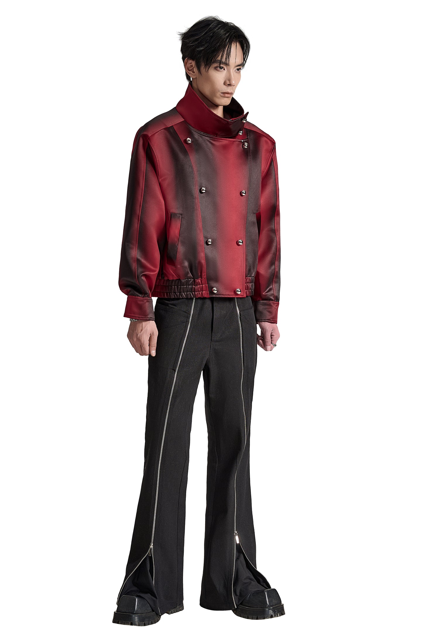 Project Mayhem Chinos Kaki Pants | Extreme Flared Zipper Streetwear