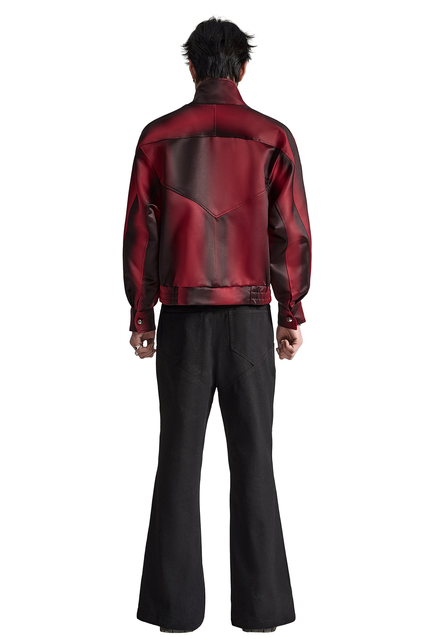 The Edge Lord Taffeta Jacket | High-Sheen Ombré Street Statement