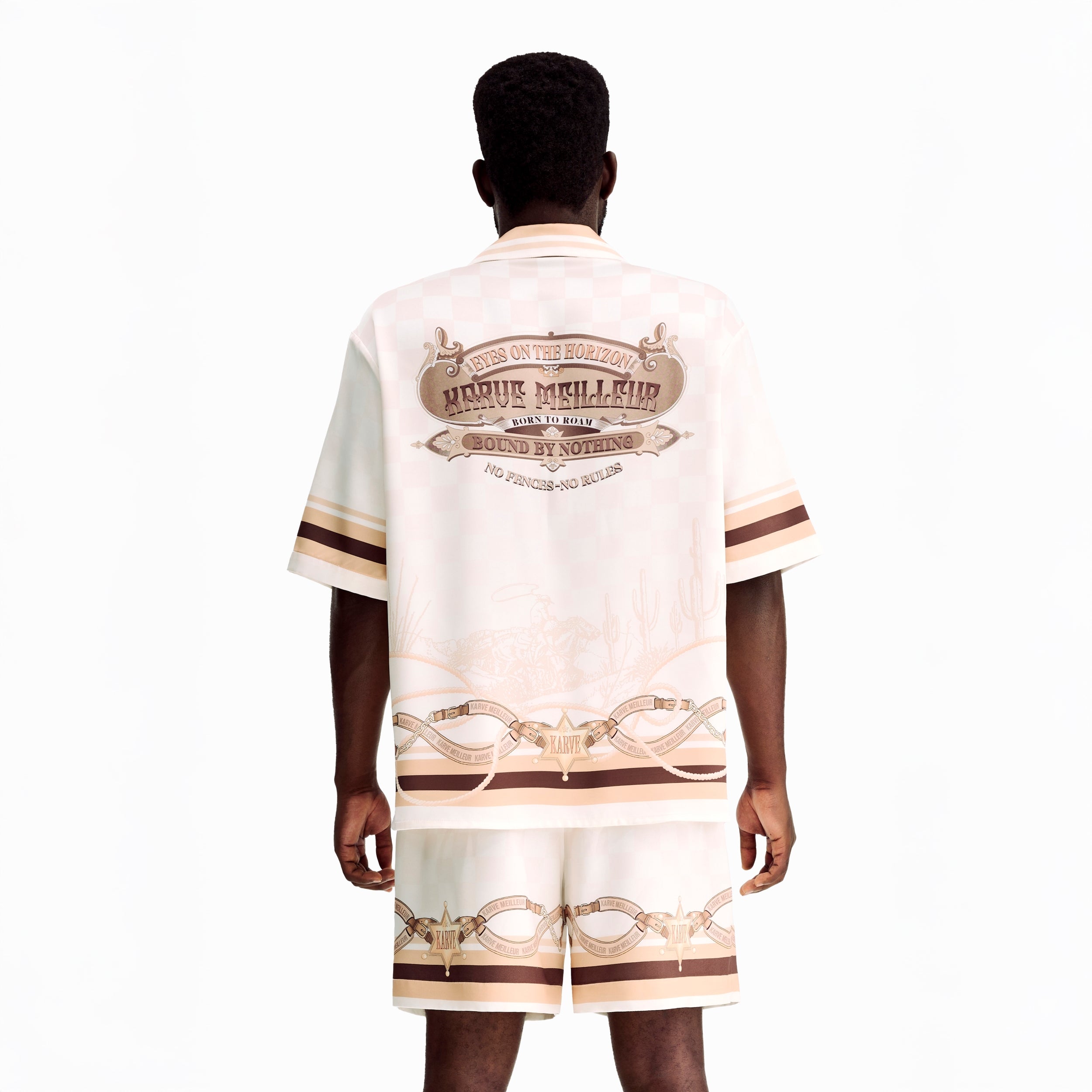 Sonoran Verse Silk Shirt | Printed Silk Short-Sleeve Luxury Wild