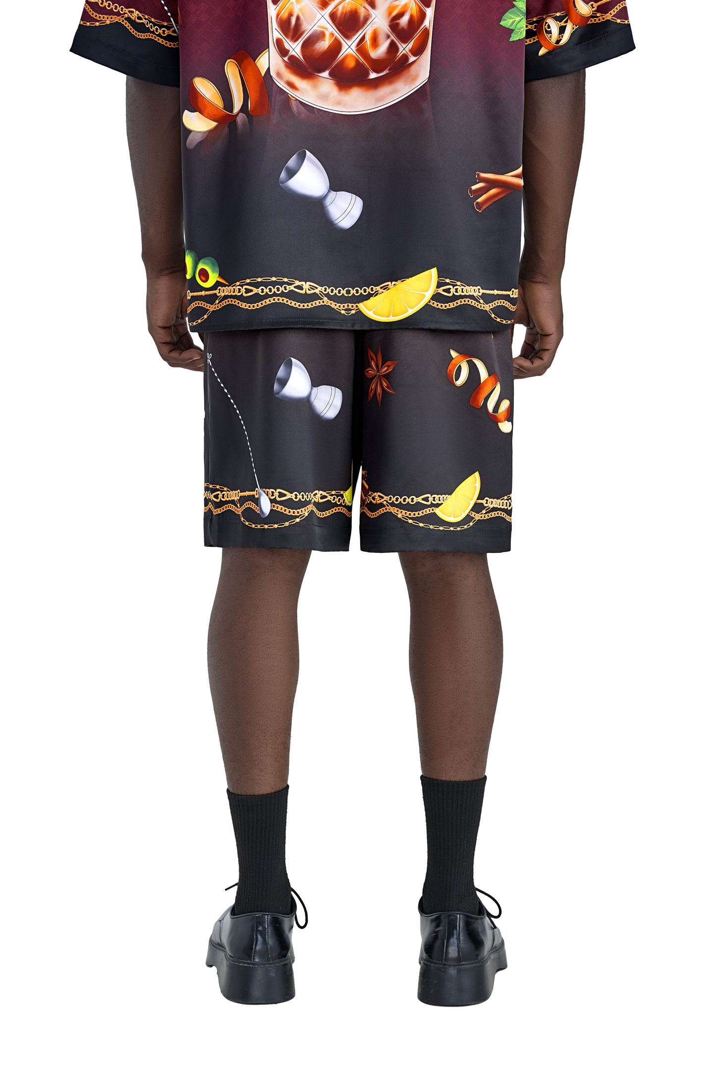 Agent 00K Silk Shorts | Printed Silk Taffeta Nightlife Cocktail