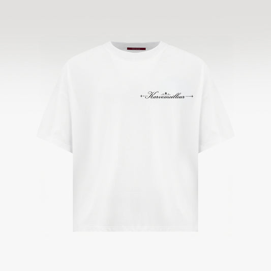 The White Brom Tee | Calligraphy Logo Oversized T-Shirt