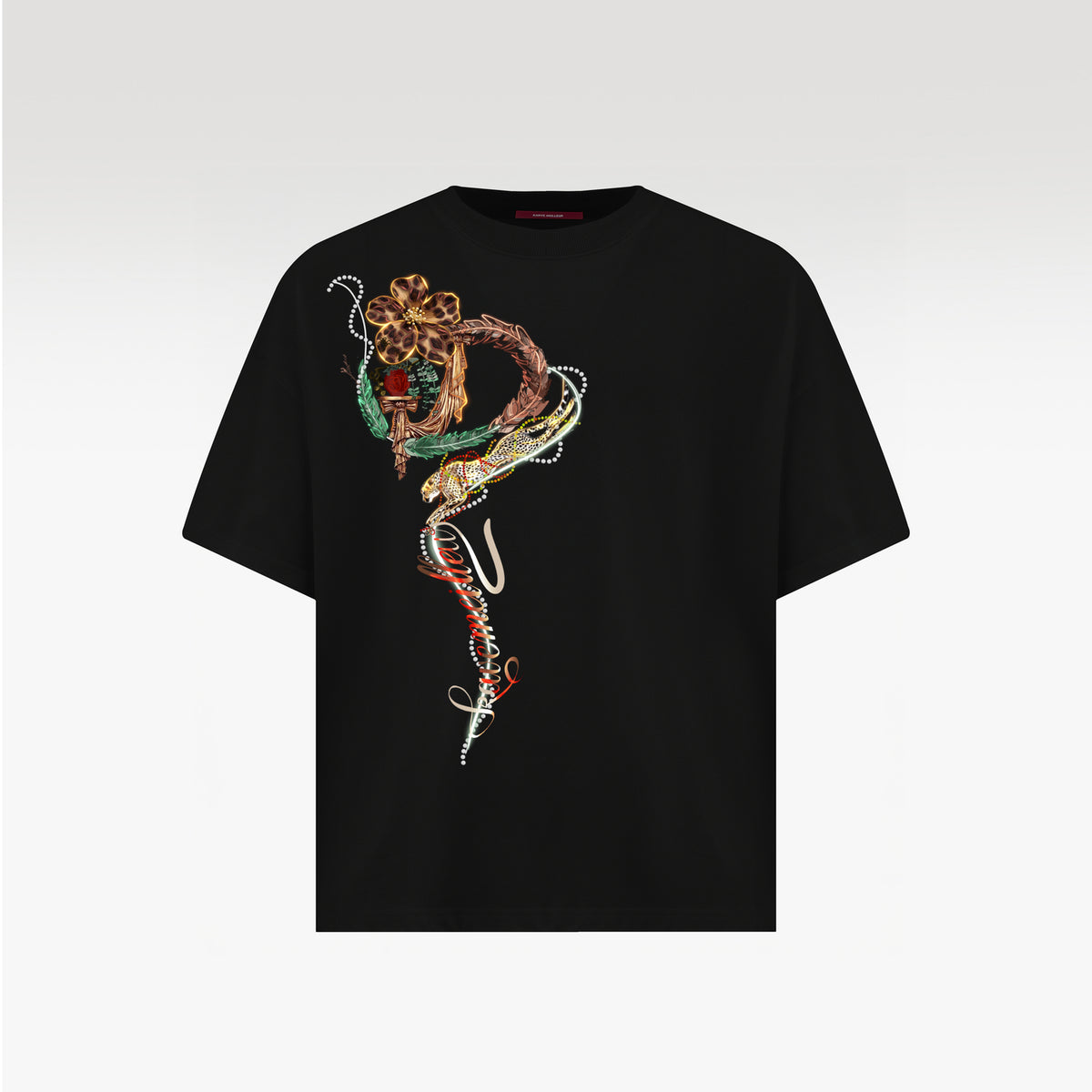 Wild Elegance Tee | Graphic Printed Oversized T-Shirt